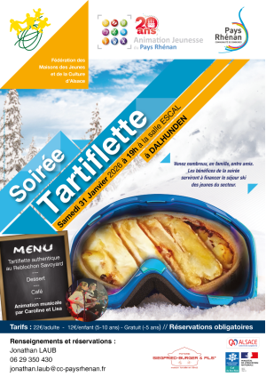 Affiche soir&eacute;e tartiflette 2026